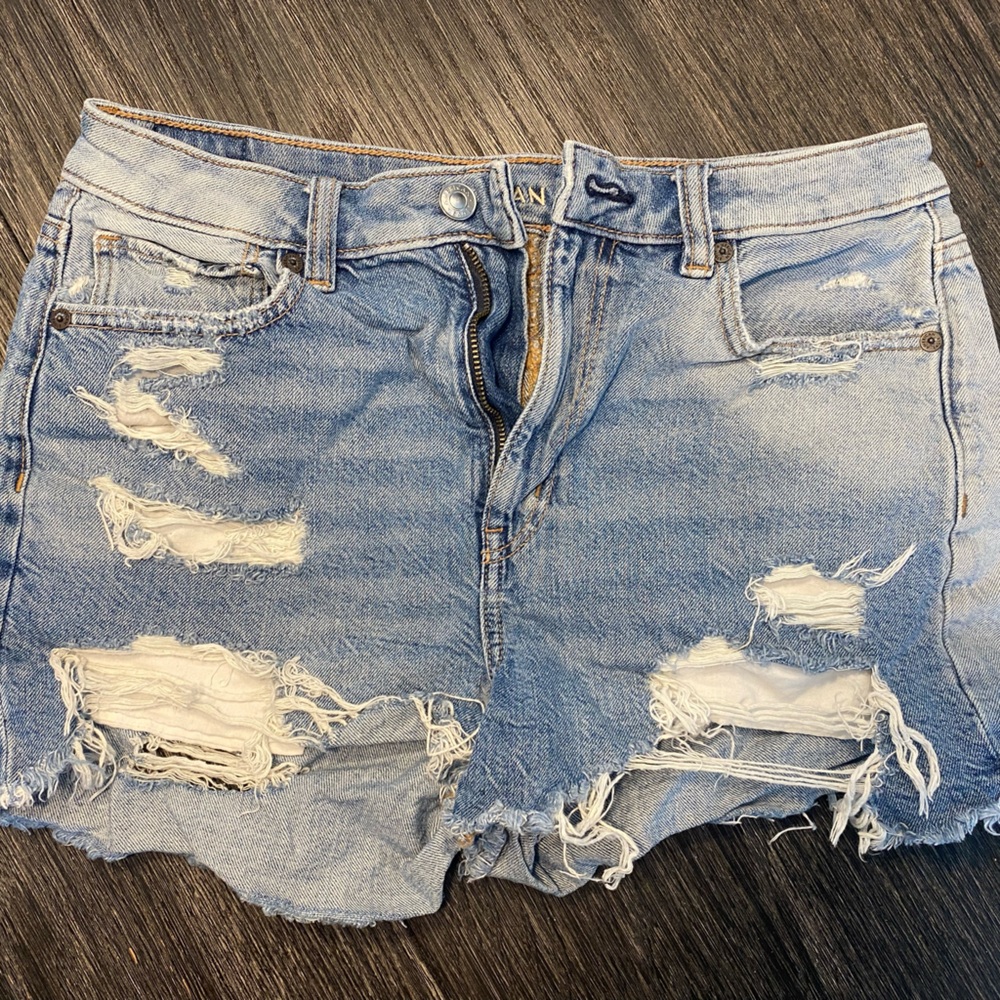 American Eagle Outfitters Ripped Blue Jean Shorts